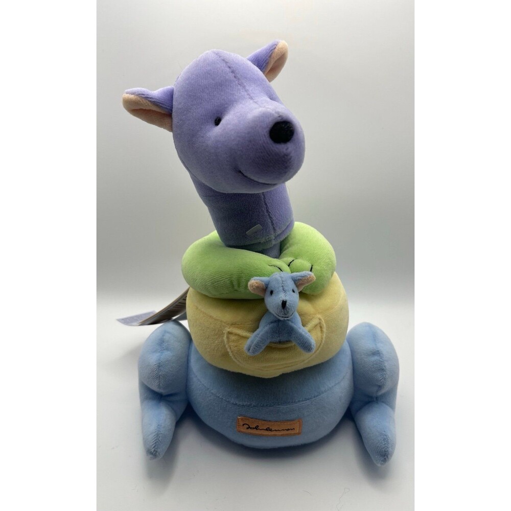 RARE Vtg Carters John Lennon Kangaroo Joey Ring Stacker Baby Plush